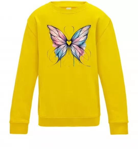 Детский Свитшот Метелик арт Солнечно желтый фото