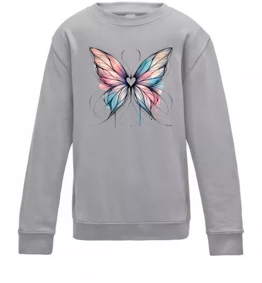 Детский Свитшот Метелик арт Серый меланж фото