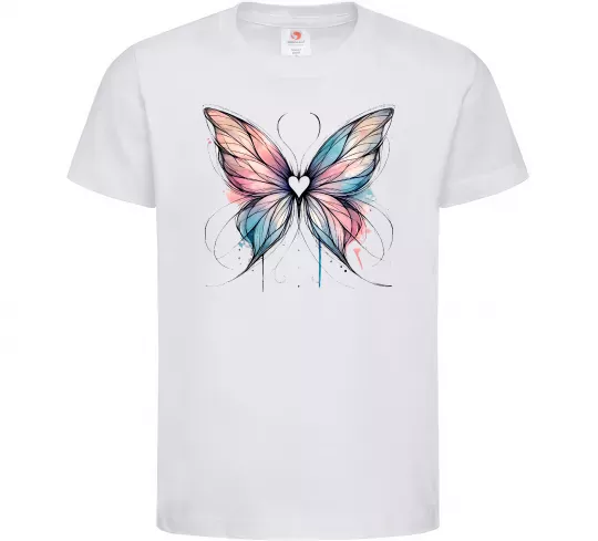 Дитяча футболка Метелик арт Білий фото