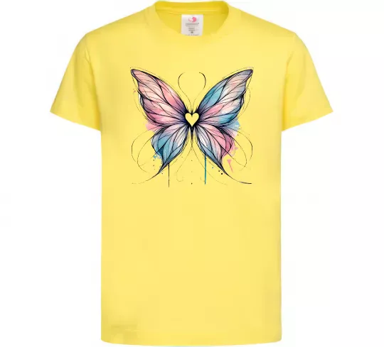 Дитяча футболка Метелик арт Лимонний фото