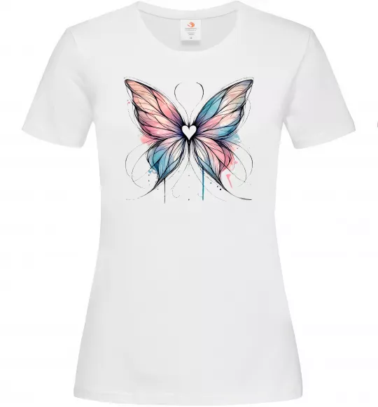 Женская футболка Метелик арт Белый фото