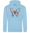 Чоловіча толстовка (худі) Метелик арт Блакитний фото