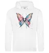 Жіноча толстовка (худі) Метелик арт Білий фото
