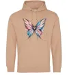 Жіноча толстовка (худі) Метелик арт Пісочний фото