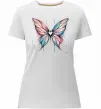 Женская премиум футболка Метелик арт Белый фото