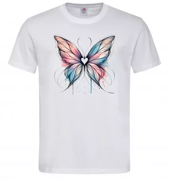 Мужская футболка Метелик арт Белый фото