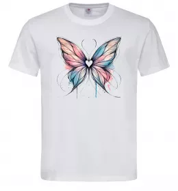 Мужская футболка Метелик арт Белый фото