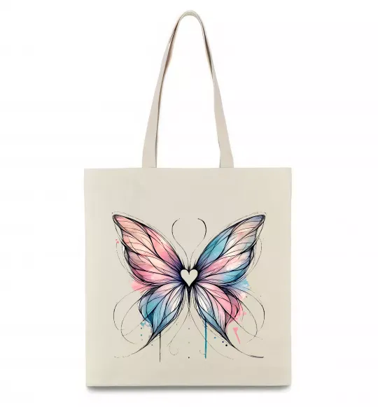 Эко-сумка Метелик арт Бежевый фото