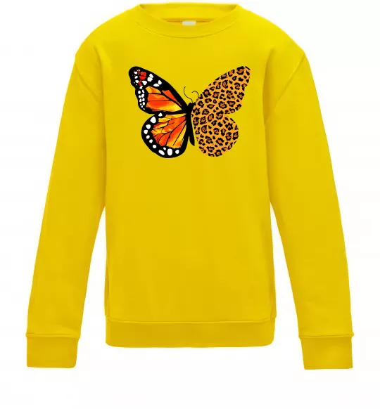 Детский Свитшот Метелик леопард Солнечно желтый фото