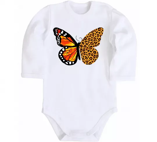 Детский боди Метелик леопард Белый фото