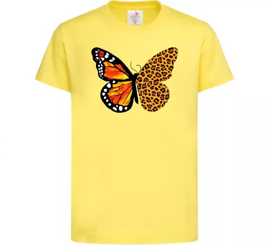 Детская футболка Метелик леопард Лимонный фото