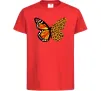 Детская футболка Метелик леопард Красный фото