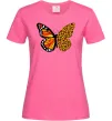 Женская футболка Метелик леопард Ярко-розовый фото