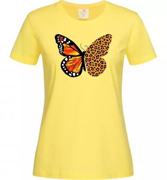 Женская футболка Метелик леопард Лимонный фото