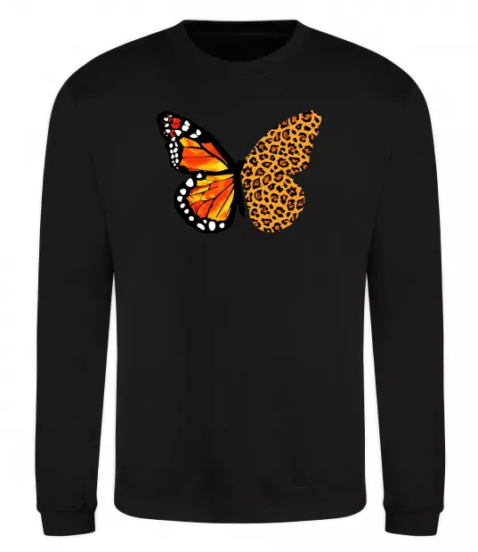 Світшот Метелик леопард Чорний фото