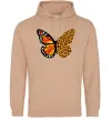 Чоловіча толстовка (худі) Метелик леопард Пісочний фото