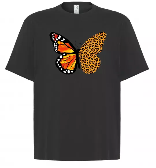 Футболка Оверсайз Метелик леопард Черный фото