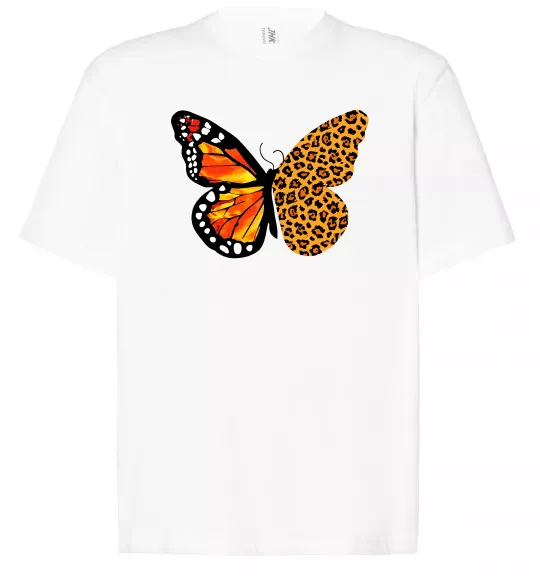 Футболка Оверсайз Метелик леопард Белый фото