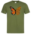 Мужская футболка Метелик леопард Оливковый фото