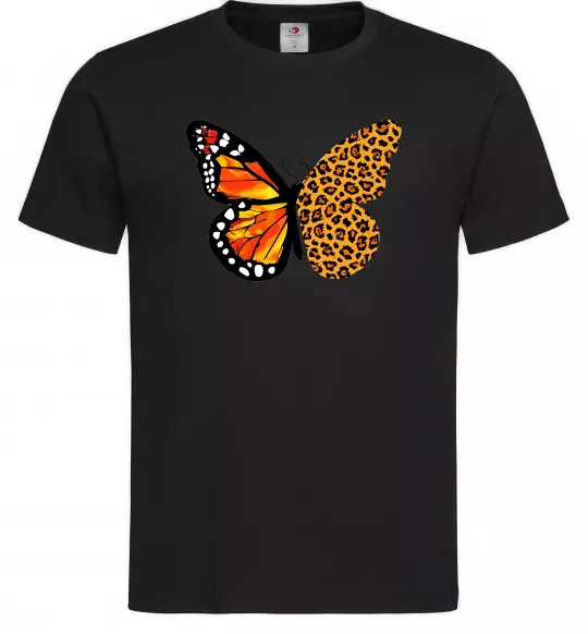 Мужская футболка Метелик леопард Черный фото