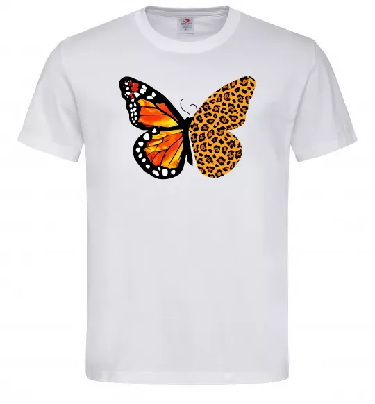 Мужская футболка Метелик леопард Белый фото