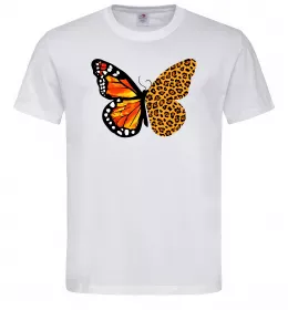 Мужская футболка Метелик леопард Белый фото