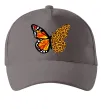 Кепка Метелик леопард Сірий фото