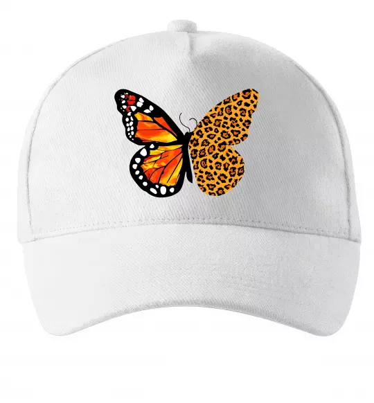Кепка Метелик леопард Білий фото