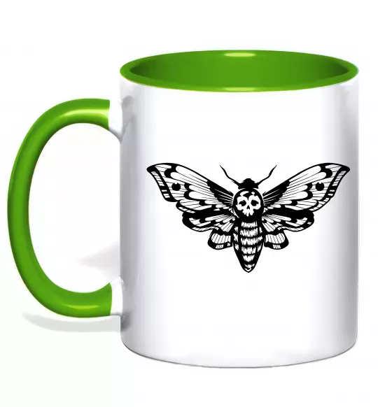 Чашка с цветной ручкой Бражник Зеленый фото