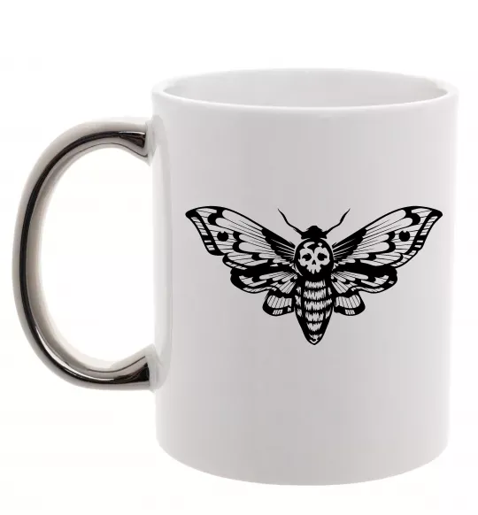 Чашка с цветной ручкой Бражник Серебро фото