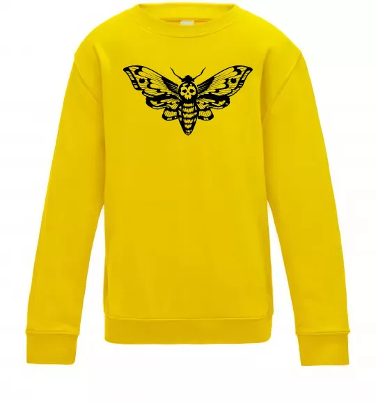 Детский Свитшот Бражник Солнечно желтый фото