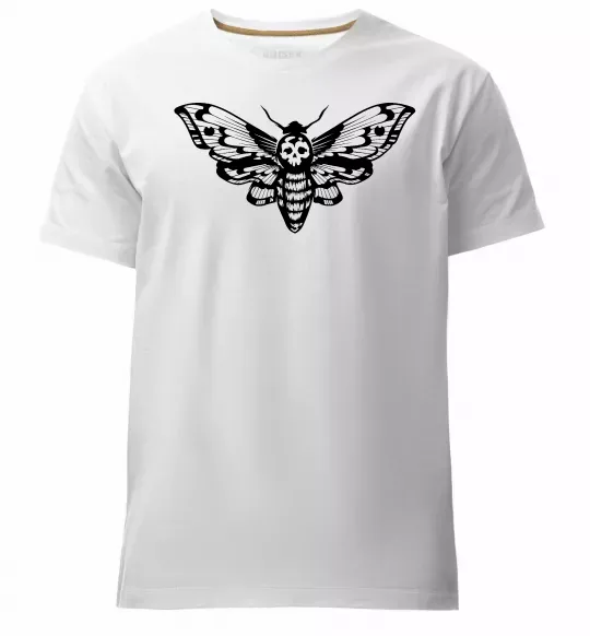 Мужская премиум футболка Бражник Белый фото