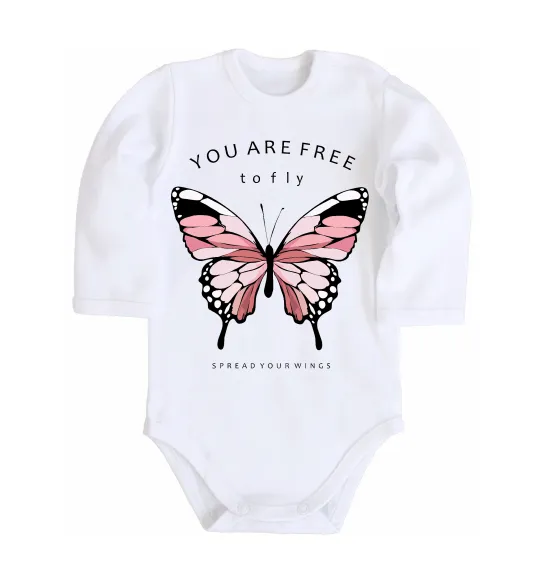 Дитячий бодік You are free to fly Білий фото