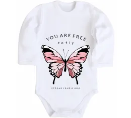 Дитячий бодік You are free to fly Білий фото