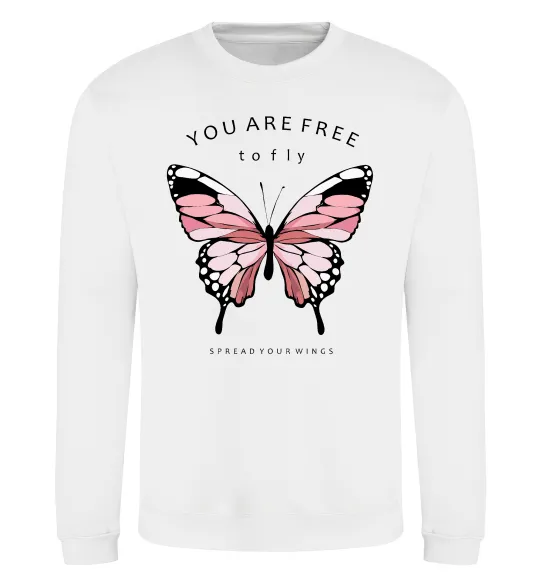 Світшот You are free to fly Білий фото