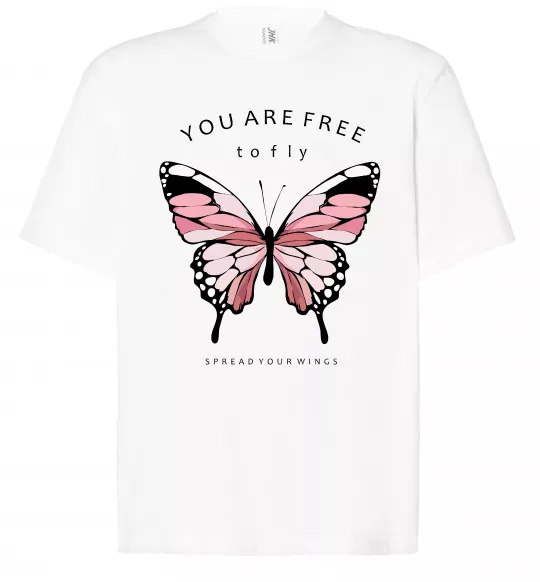 Футболка Оверсайз You are free to fly Белый фото