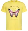 Мужская футболка You are free to fly Лимонный фото