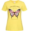 Женская футболка You are free to fly Лимонный фото