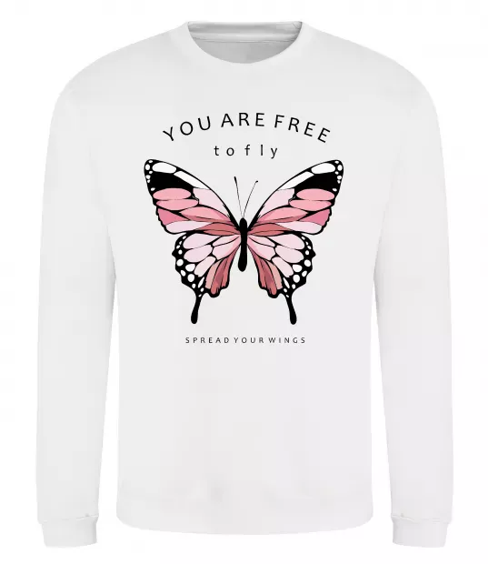 Свитшот You are free to fly Белый фото