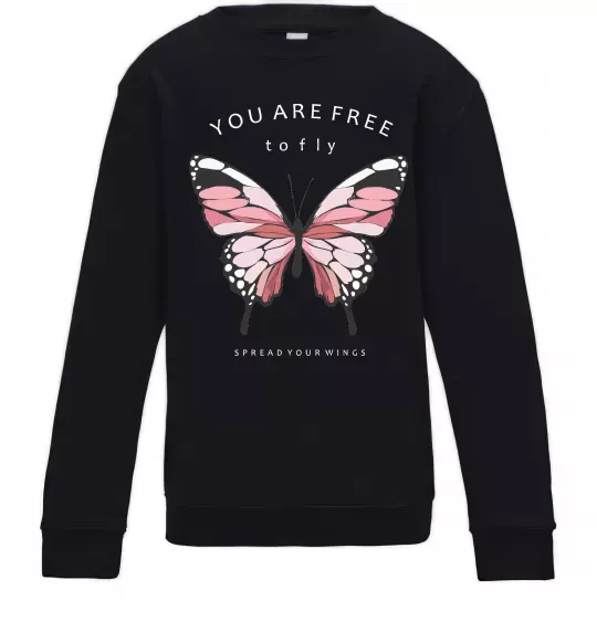 Детский Свитшот You are free to fly Черный фото