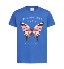 Дитяча футболка You are free to fly Яскраво-синій фото