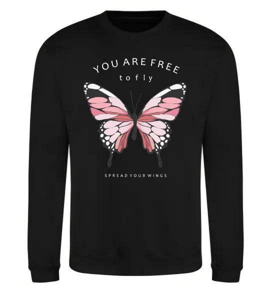 Світшот You are free to fly Чорний фото