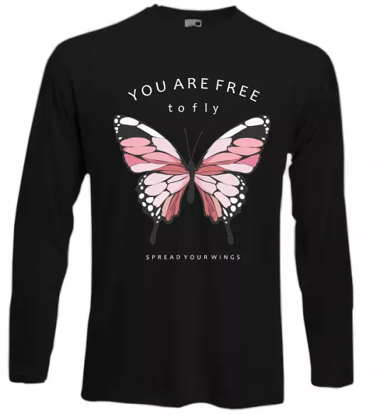 Лонгслив You are free to fly Черный фото