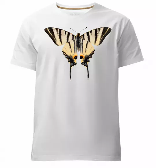 Мужская премиум футболка Косатець махаон Белый фото