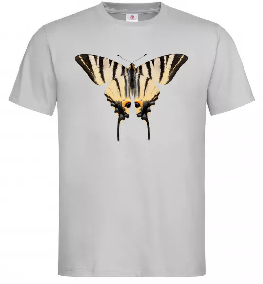 Мужская футболка Косатець махаон Серый фото