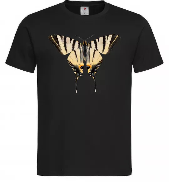 Мужская футболка Косатець махаон Черный фото