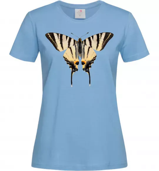 Женская футболка Косатець махаон Голубой фото