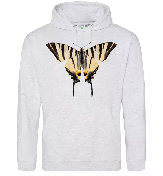 Чоловіча толстовка (худі) Косатець махаон Сірий меланж фото