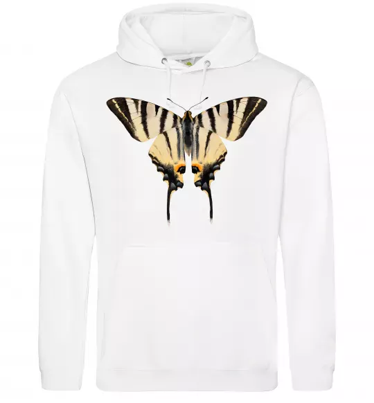 Женская толстовка (худи) Косатець махаон Белый фото