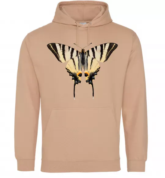 Женская толстовка (худи) Косатець махаон Песочный фото